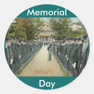 Memorial Day Review Classic Round Sticker