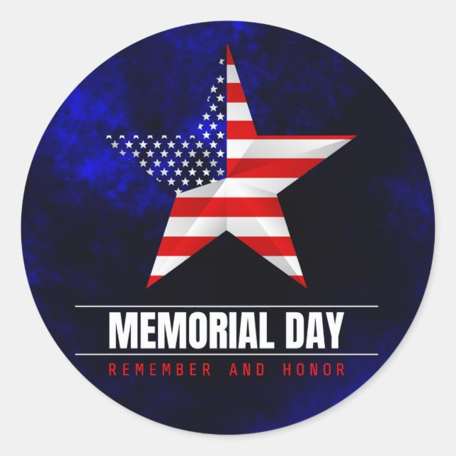 Memorial Day Round Sticker (Front)