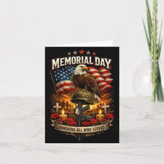 Memorial Day Shirt Honoring Who Served Patriotic Card