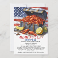 Memorial Day Shrimp Boil Party Invitation 