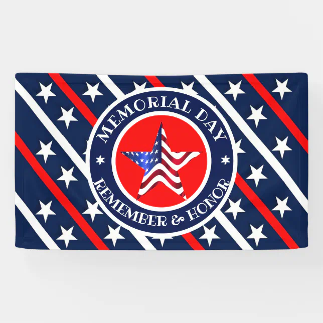Memorial Day Stars And Stripes America Flag Banner | Zazzle