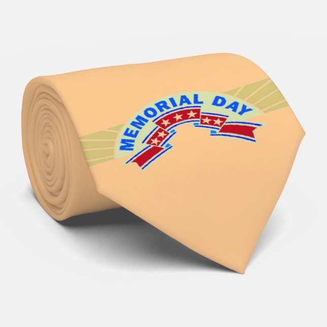 Memorial Day Stars - Neck Tie (Rolled)