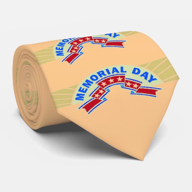 Memorial Day Stars - Neck Tie (Rolled)