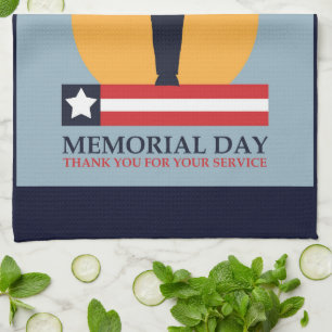 Memorial Day , Thank You for your service Kitchen Towel