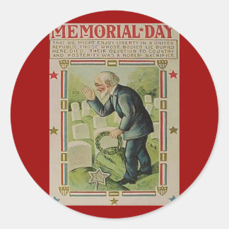 Memorial Day The Fallen Classic Round Sticker