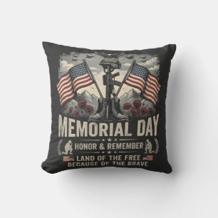 memorial day throw pillow