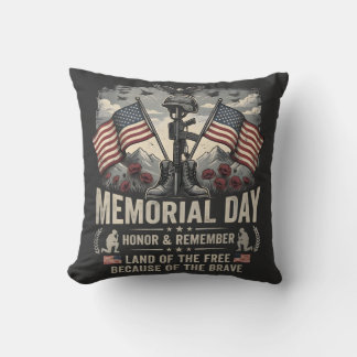 memorial day throw pillow