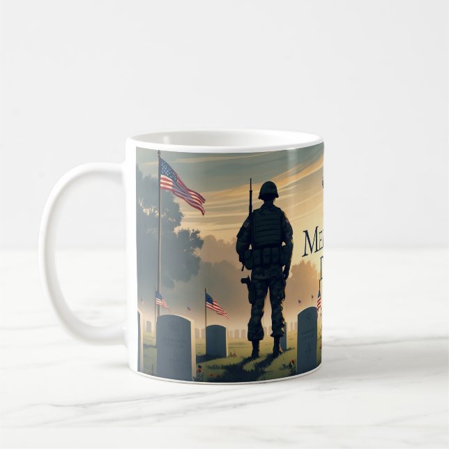 Memorial Day Tribute Artwork – Honoring American Coffee Mug (Left)