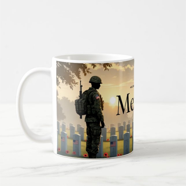 Memorial Day Tribute Artwork – Honoring American Coffee Mug (Left)