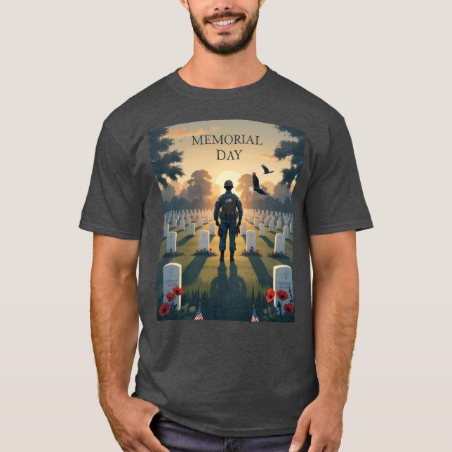Memorial Day Tribute Artwork – Honoring Americans T-Shirt (Front)