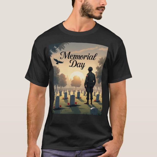 Memorial Day Tribute Artwork – Honoring Americans T-Shirt (Front)