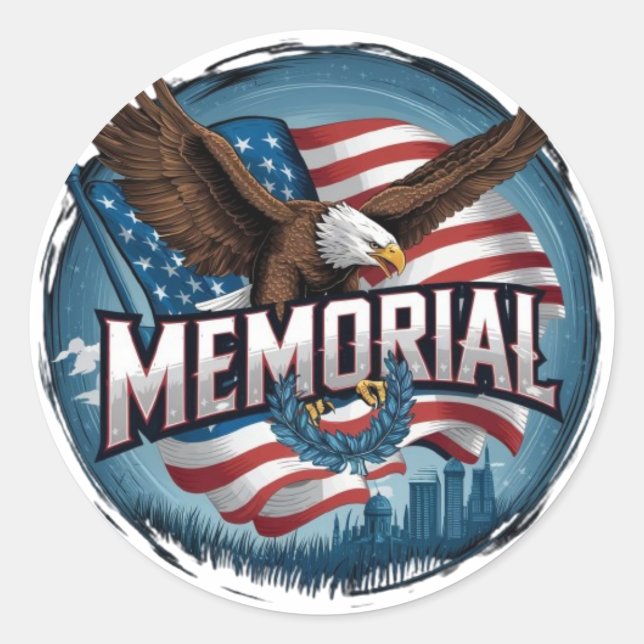 Memorial Day Tribute Honor & Remember Sticker (Front)
