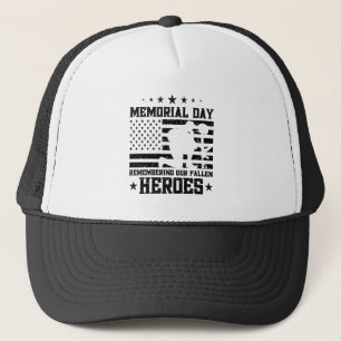 Memorial Day USA Flag Funny Party Veterans Day Trucker Hat