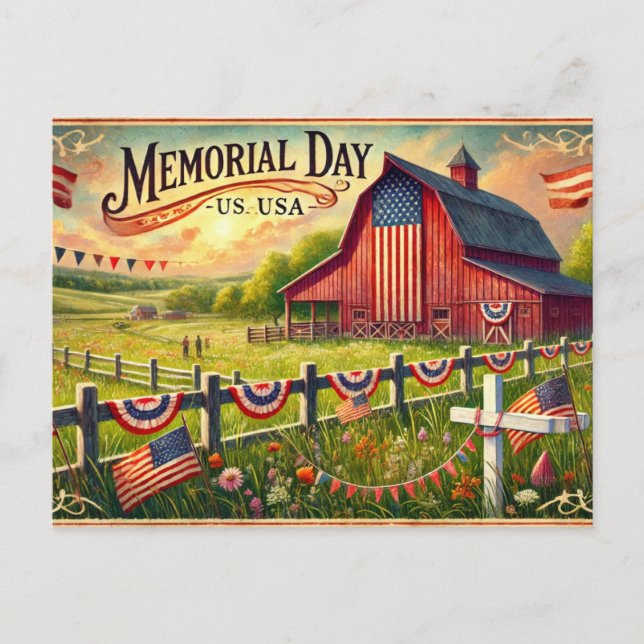  Memorial Day (USA) Postcard (Front)