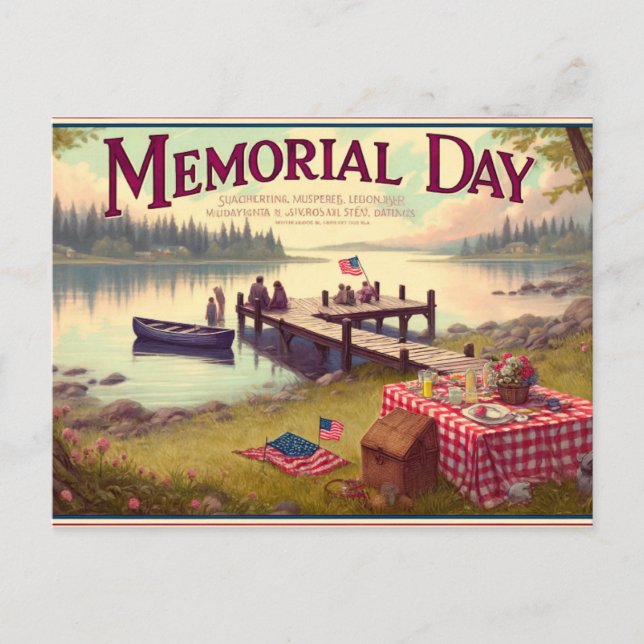  Memorial Day (USA) Postcard (Front)