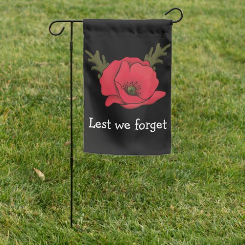 Memorial Day Veteran Remembrance Day Red Poppy  Garden Flag