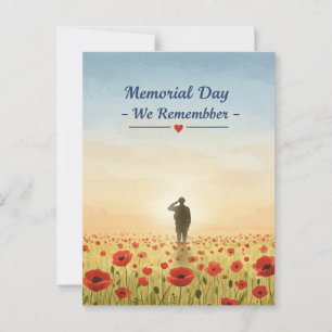 "Memorial Day – We Remember." Postcard