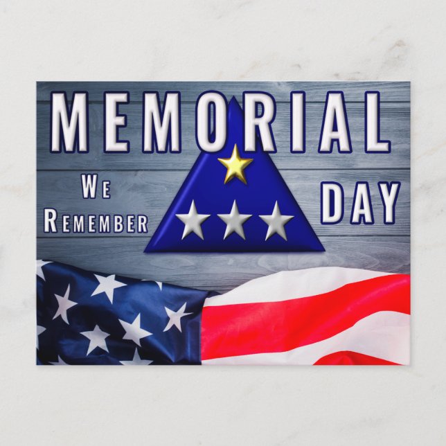 Memorial Day “We Remember”   Postcard (Front)