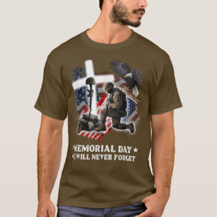 Memorial Day We Will Never Forget Veteran Lovers T-Shirt