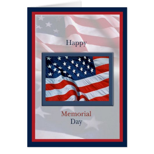 Memorial Day with Flags Card (Front)
