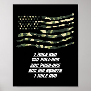 Memorial Day Workout Usa Flag Memorial Day Poster