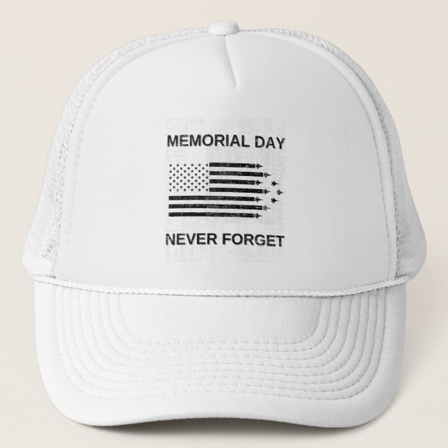 Memorial Day | Wounded Warrior | Military Veteran Trucker Hat (Front)