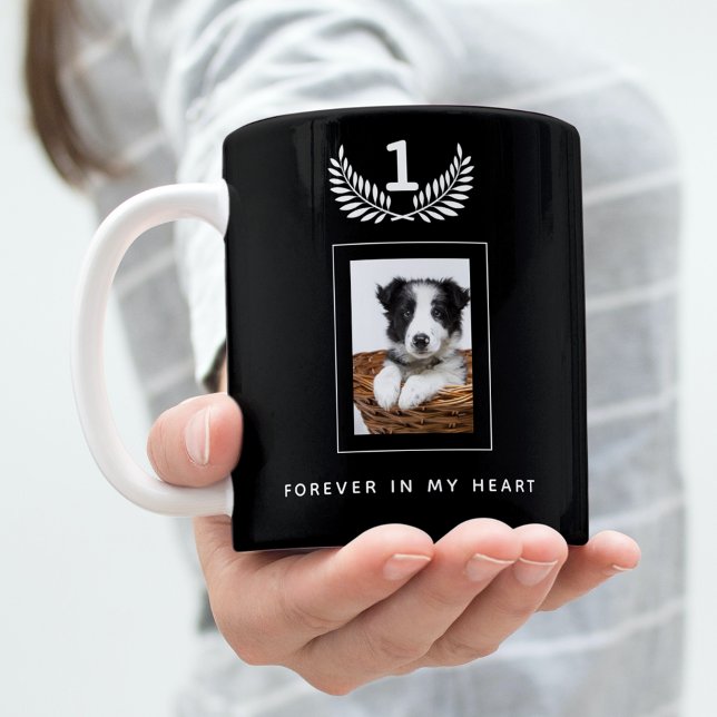 Memorial dog pet black photo coffee mug (Creator Uploaded)