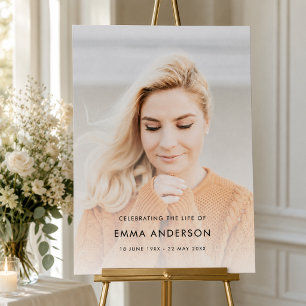 Memorial Easel Sign Funeral Display Foam Board