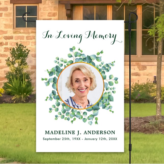 Memorial Eucalyptus Photo Grave Site Cemetery Garden Flag (Creator Uploaded)