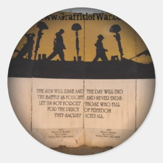 Memorial Fade to Black Round Stickers