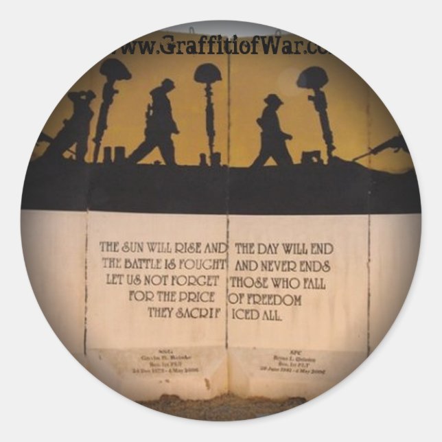 Memorial Fade to Black Round Stickers (Front)