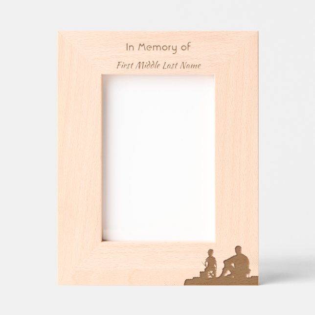  Memorial Father Son Fishing Fisherman Engraved Frames (Front)