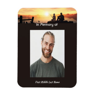 Memorial Father Son Fishing Fisherman Magnet