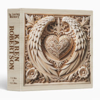 Memorial Faux Wood Funeral Guest / Photos 3 Ring Binder