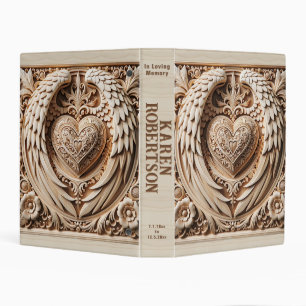 Memorial Faux Wood Funeral Guest / Photos Mini Binder