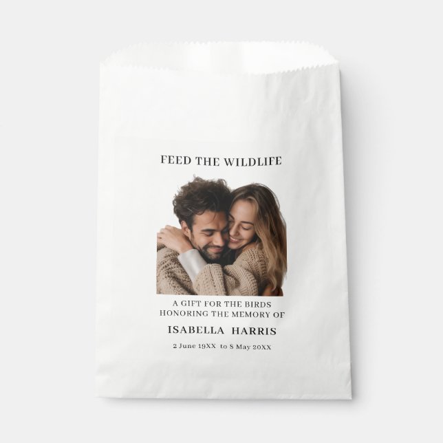Memorial Feed the Birds Favor Design Bag (Front)