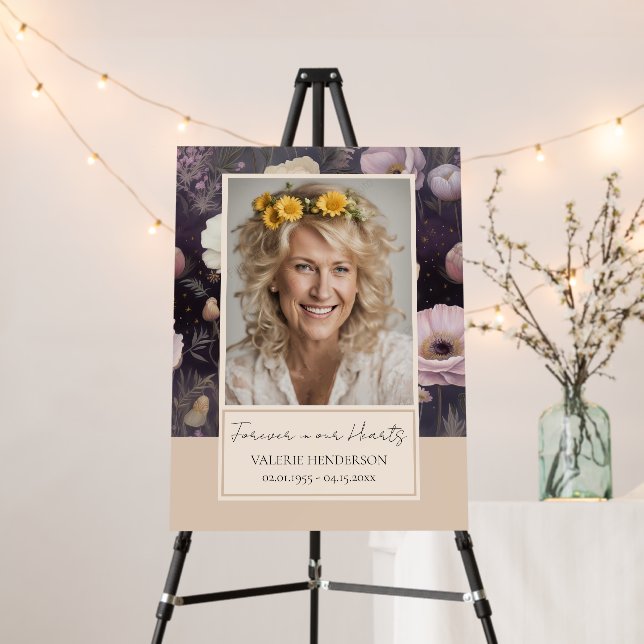 Memorial Floral Photo Entry  Foam Board (In Situ (Stand))