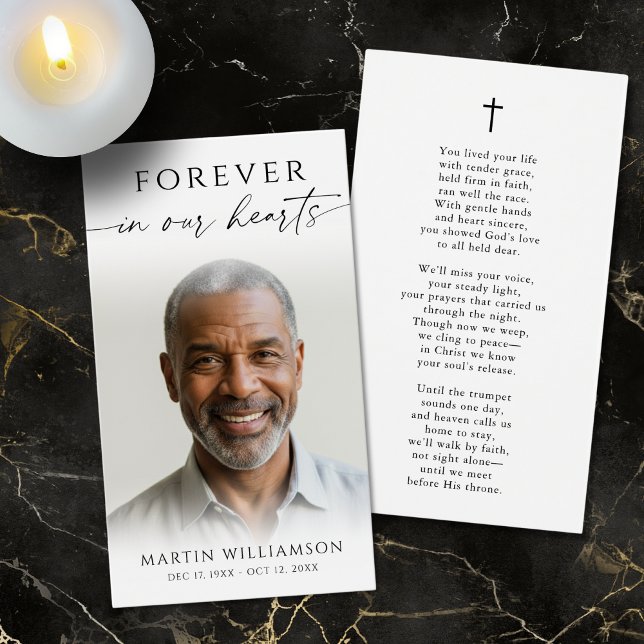 Memorial Forever Hearts Photo Cross Poem Prayer (Creator Uploaded)
