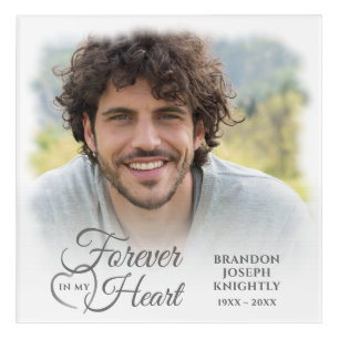 Memorial FOREVER IN MY HEART Photo Keepsake Acrylic Print