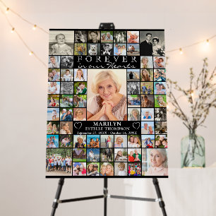 Memorial FOREVER IN OUR HEARTS 66 Photo Collage Foam Board