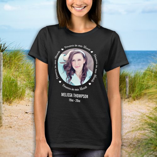 Memorial Forever in our Hearts Custom Photo T_Shirt