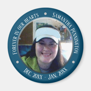 Memorial Forever in Our Hearts Photo Magnet