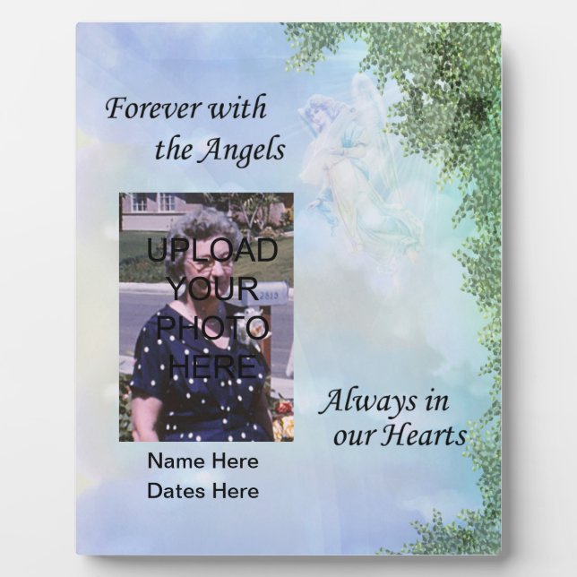 Memorial Forever with the Angels Plaque- Customize Plaque (Front)