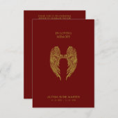 Memorial Funeral Angels Wings Dear Ones (Front/Back)