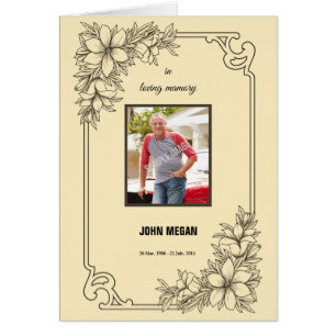 Memorial Funeral Brochure Cards