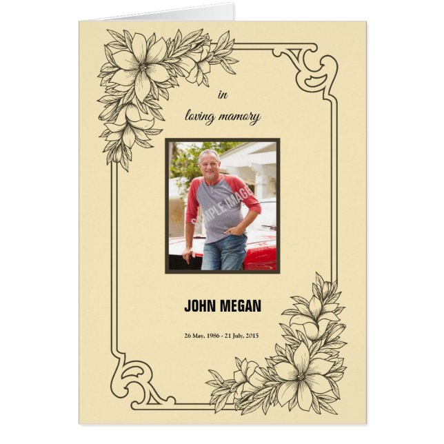 Memorial Funeral Brochure Cards (Front)