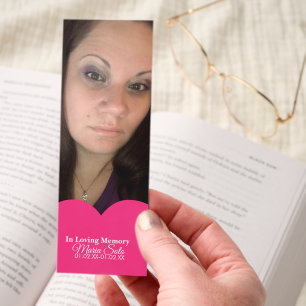 Memorial Funeral Burial Celebration of Life Photo Bookmarks