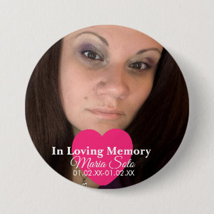 Memorial Funeral Burial Celebration of Life Photo Button