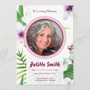 Memorial Funeral Card