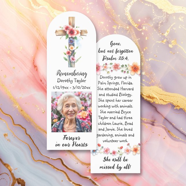 Memorial Funeral Card | Forever in our Hearts Bookmarks (Creator Uploaded)